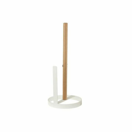Suporte para Rolos de Papel de Cozinha DKD Home Decor 13 x 13 x 31,5 cm Natural Metal Branco Pinheiro - EcoNest