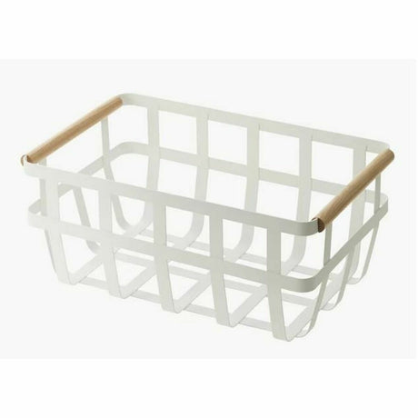 Cesta Multiusos DKD Home Decor 36 x 22 x 15,5 cm Natural Metal Branco Pinheiro - EcoNest