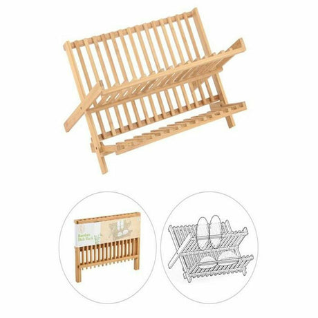 Escorredor de Cozinha Dobrável DKD Home Decor 42 x 27,5 x 38 cm Natural - EcoNest