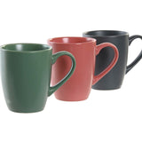 Conjunto de 4 Canecas DKD Home Decor Natural Cor de Rosa Branco Verde Cinzento escuro Grés 160 ml - EcoNest