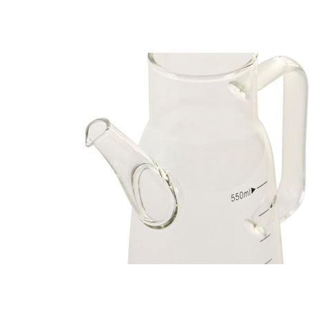 Galheteiro DKD Home Decor 15 x 9 x 19,6 cm Prateado Aço inoxidável 550 ml Vidro de Borosilicato - EcoNest