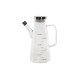 Galheteiro DKD Home Decor 15 x 9 x 19,6 cm Prateado Aço inoxidável 550 ml Vidro de Borosilicato - EcoNest