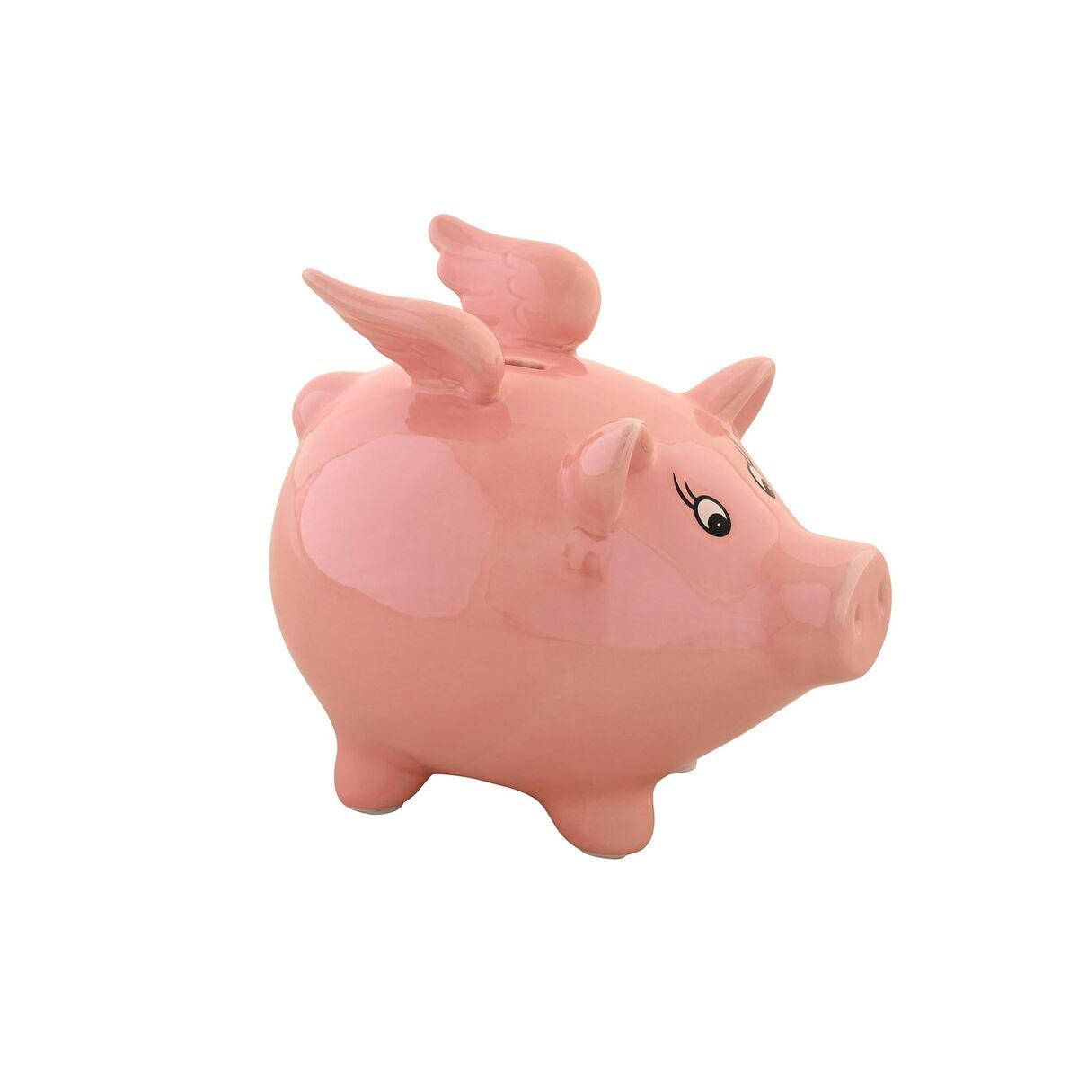 mealheiro DKD Home Decor Dolomite Infantil Moderno Porco Iridescente 16,5 x 11,5 x 15 cm - EcoNest