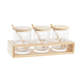 Açucareiro DKD Home Decor 28 x 10 x 13,5 cm Cristal Natural Transparente 300 ml Vidro de Borosilicato - EcoNest
