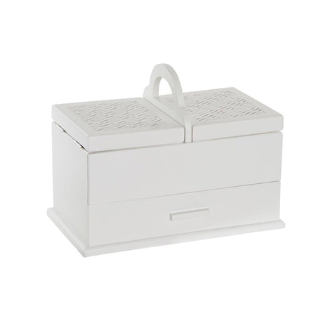 Guarda-Joias DKD Home Decor 16 x 17 x 28 cm Branco Rosa Claro Madeira MDF - EcoNest
