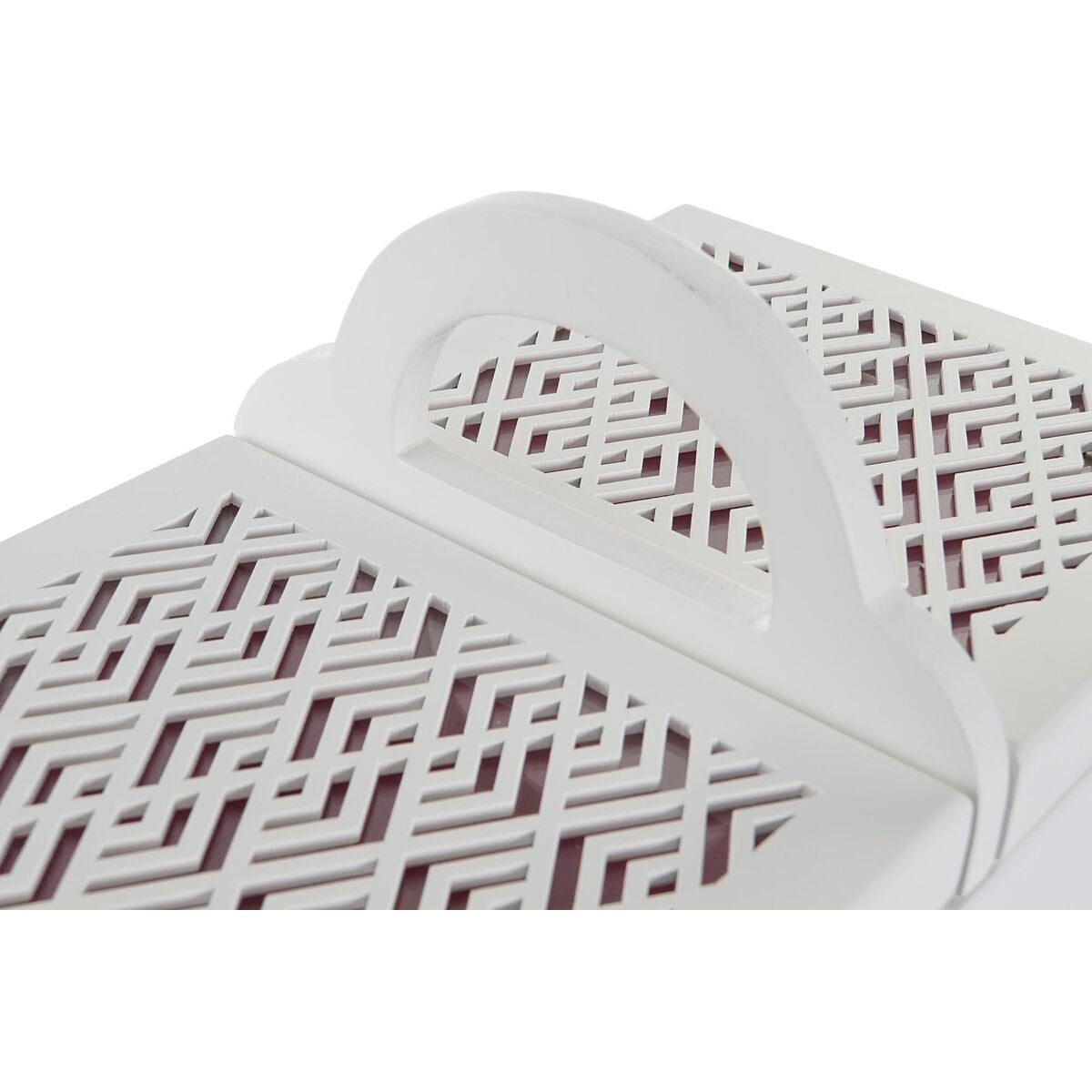 Guarda-Joias DKD Home Decor 16 x 17 x 28 cm Branco Rosa Claro Madeira MDF - EcoNest