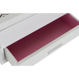 Guarda-Joias DKD Home Decor 16 x 17 x 28 cm Branco Rosa Claro Madeira MDF - EcoNest