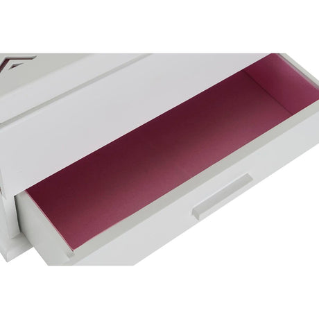 Guarda-Joias DKD Home Decor 16 x 17 x 28 cm Branco Rosa Claro Madeira MDF - EcoNest