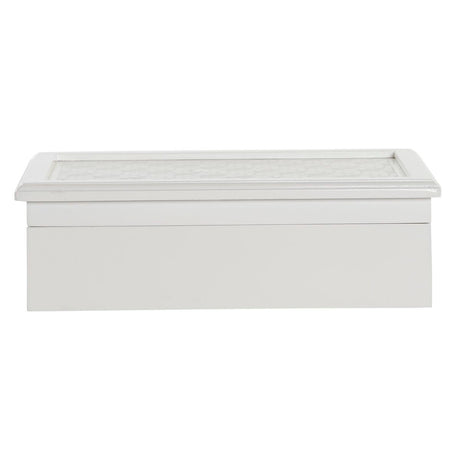 Caixa para relógios DKD Home Decor 29 x 20 x 9 cm Cristal Branco Rosa Claro Madeira MDF - EcoNest