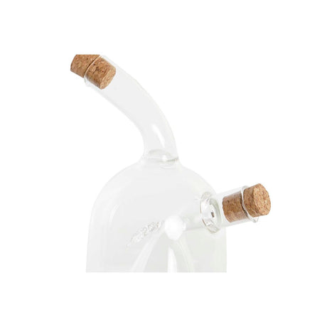 Galheteiro DKD Home Decor 12 x 10 x 18,6 cm Transparente Cortiça 540 ml Vidro de Borosilicato - EcoNest