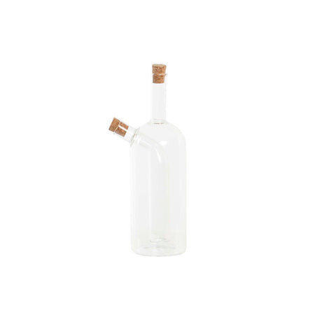 Galheteiro DKD Home Decor 9 x 6,5 x 21,5 cm Transparente Cortiça 500 ml Vidro de Borosilicato - EcoNest