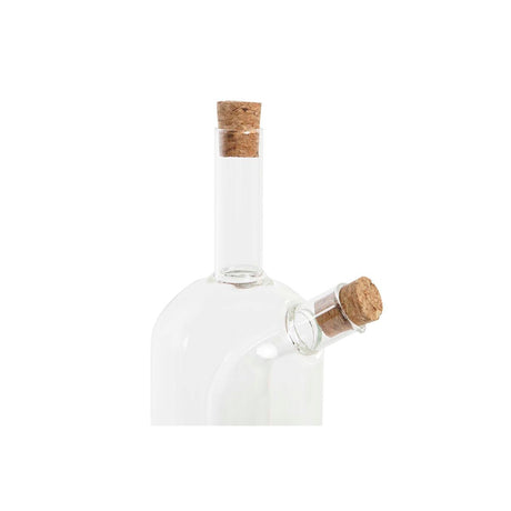 Galheteiro DKD Home Decor 9 x 6,5 x 21,5 cm Transparente Cortiça 500 ml Vidro de Borosilicato - EcoNest