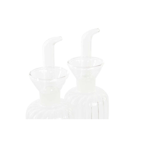 Galheteiro DKD Home Decor 250 ml 14 x 7,5 x 21 cm Natural Transparente Acácia Vidro de Borosilicato - EcoNest