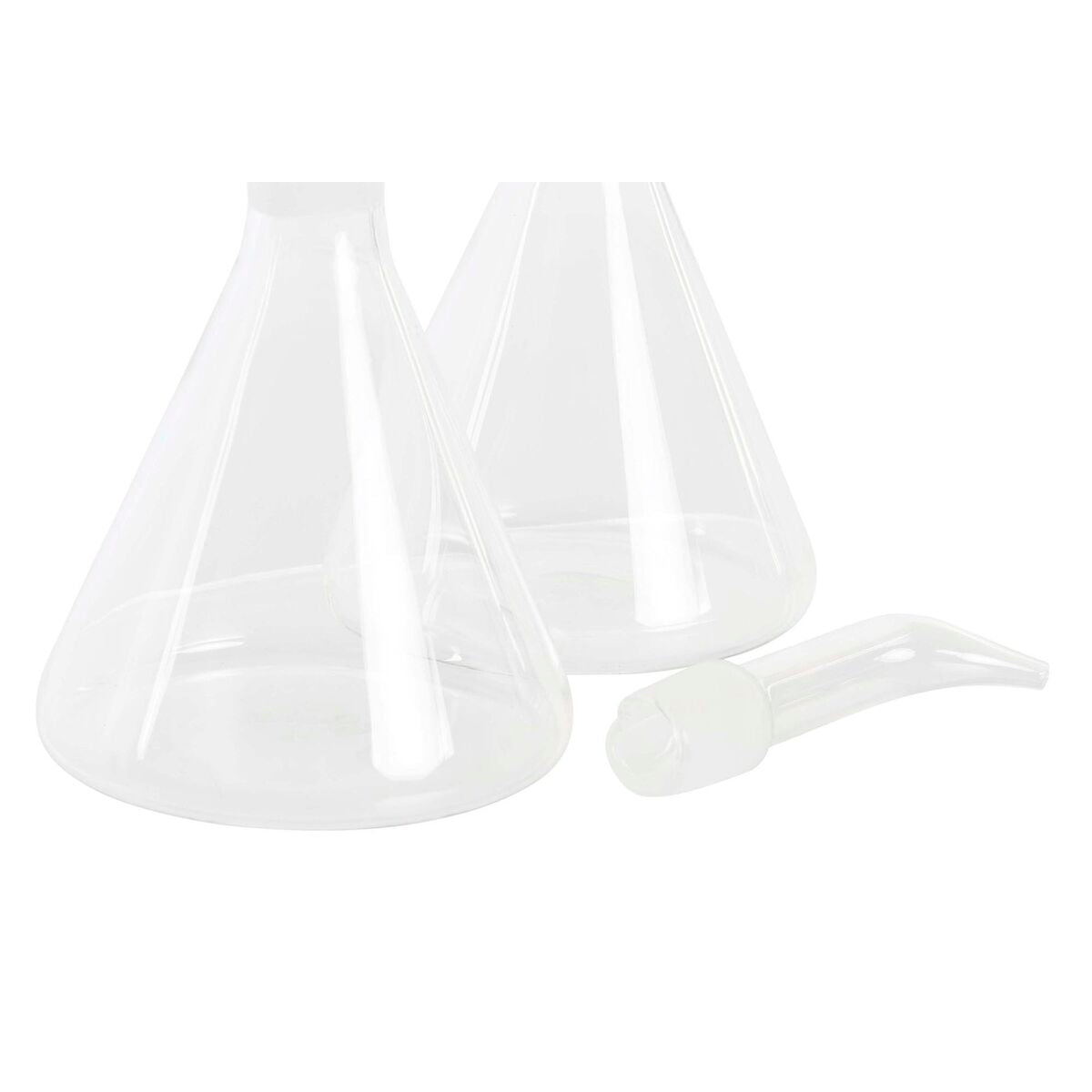 Galheteiro DKD Home Decor 200 ml 19,5 x 10 x 23,5 cm Metal Transparente 2 Unidades Vidro de Borosilicato - EcoNest