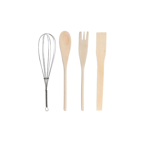 Recipiente para Utensílios de Cozinha DKD Home Decor Cor de Rosa Metal Branco 12 x 12 x 22 cm Dolomite Madeira MDF (5 Unidades) - EcoNest