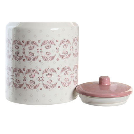 Bote DKD Home Decor 15,5 x 15,5 x 21 cm Cor de Rosa Branco Dolomite - EcoNest