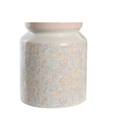 Recipiente para Utensílios de Cozinha DKD Home Decor Cor de Rosa Metal Branco Dolomite Madeira MDF 12 x 12 x 25 cm (5 Unidades) - EcoNest