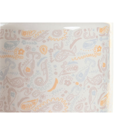 Bote DKD Home Decor 15 x 15 x 21 cm Branco Amarelo Dolomite Shabby Chic - EcoNest