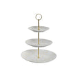 Fruteira DKD Home Decor 27 x 27 x 34 cm Porcelana Azul Cor de Rosa Metal - EcoNest