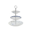 Fruteira DKD Home Decor 27 x 27 x 34 cm Porcelana Azul Metal Branco - EcoNest