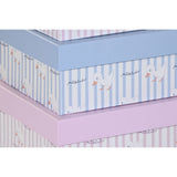 Conjunto de Caixas de Organização Empilháveis DKD Home Decor Azul Cor de Rosa Cartão (43,5 x 33,5 x 15,5 cm) - EcoNest