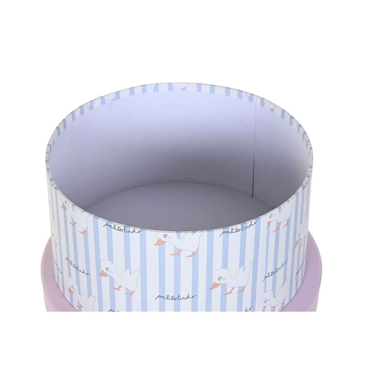 Conjunto de Caixas de Organização Empilháveis DKD Home Decor Azul Cor de Rosa Cartão (37,5 x 37,5 x 18 cm) - EcoNest