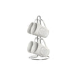Conjunto de Chávenas com Pratos DKD Home Decor Metal Branco 300 ml Grés Azulejo - EcoNest