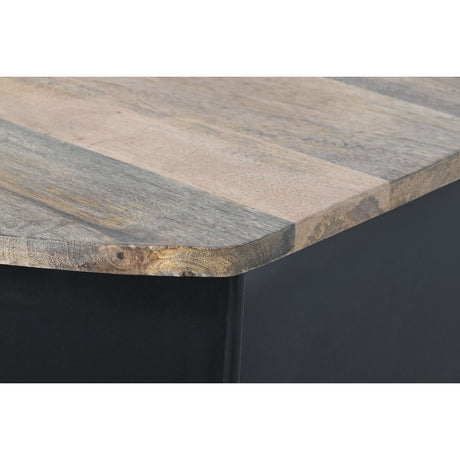 Mobiliário Auxiliar DKD Home Decor BAR Branco Castanho Preto Alumínio Ferro Madeira de mangueira 157 x 52 x 90 cm - EcoNest