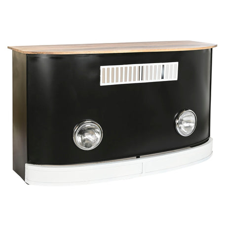 Mobiliário Auxiliar DKD Home Decor BAR Branco Castanho Preto Alumínio Ferro Madeira de mangueira 157 x 52 x 90 cm - EcoNest