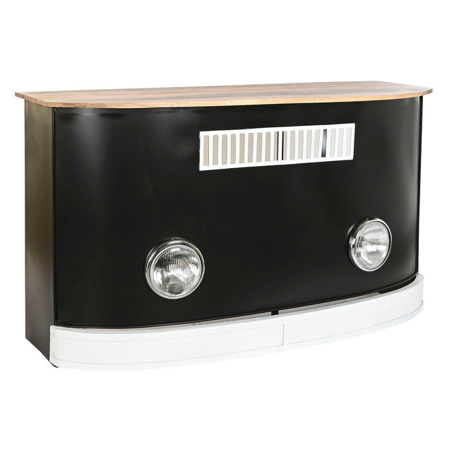 Mobiliário Auxiliar DKD Home Decor BAR Branco Castanho Preto Alumínio Ferro Madeira de mangueira 157 x 52 x 90 cm - EcoNest