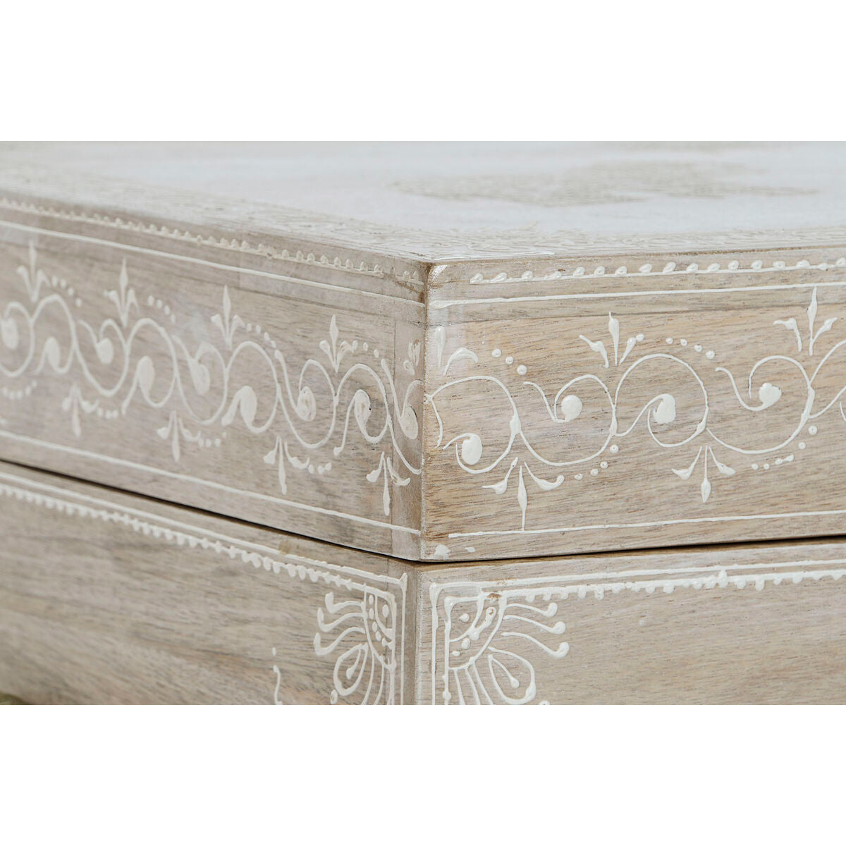Baú DKD Home Decor Natural Madeira de mangueira Madeira MDF 78 x 43 x 45 cm - EcoNest