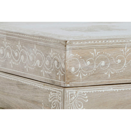 Baú DKD Home Decor Natural Madeira de mangueira Madeira MDF 78 x 43 x 45 cm - EcoNest