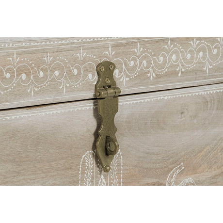 Baú DKD Home Decor Natural Madeira de mangueira Madeira MDF 78 x 43 x 45 cm - EcoNest