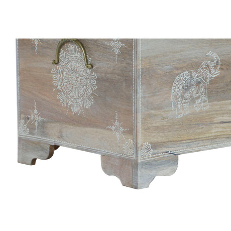 Baú DKD Home Decor Natural Madeira de mangueira Madeira MDF 78 x 43 x 45 cm - EcoNest