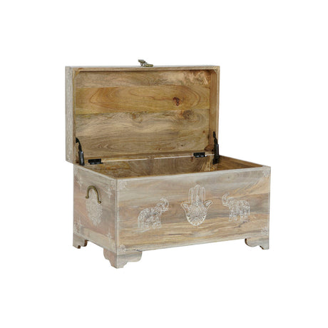 Baú DKD Home Decor Natural Madeira de mangueira Madeira MDF 78 x 43 x 45 cm - EcoNest