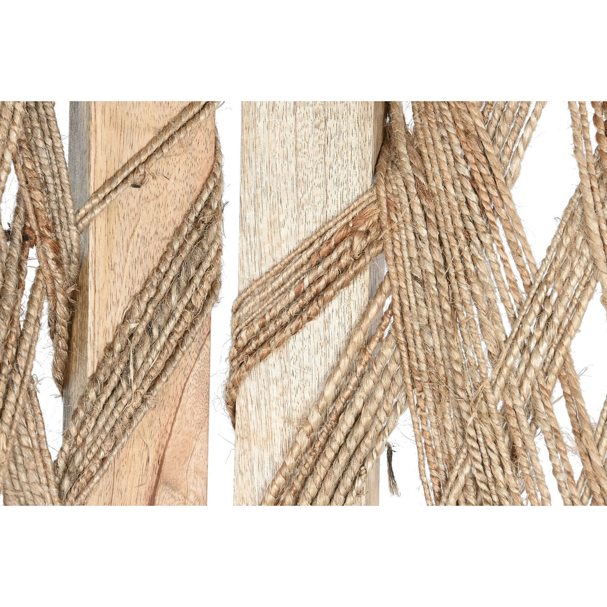 Biombo DKD Home Decor 151 x 2,5 x 183 cm Madeira de mangueira Jute - EcoNest