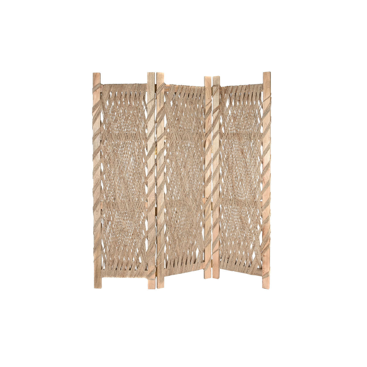 Biombo DKD Home Decor 151 x 2,5 x 183 cm Madeira de mangueira Jute - EcoNest