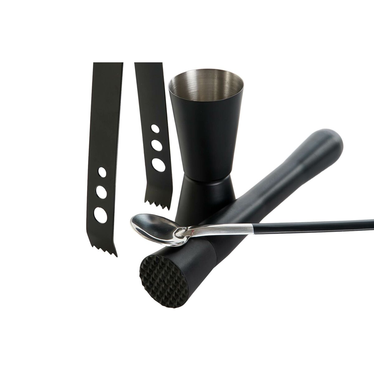 Conjunto de Cocktail DKD Home Decor Preto Aço inoxidável 500 ml 8 x 8 x 20 cm - EcoNest