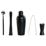 Conjunto de Cocktail DKD Home Decor Preto Aço inoxidável 500 ml 8 x 8 x 20 cm - EcoNest