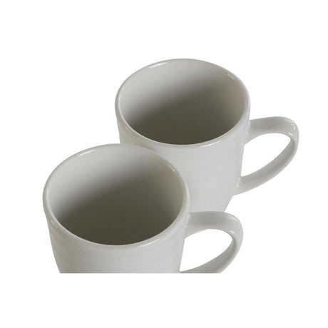 Conjunto de 4 Canecas DKD Home Decor Branco Porcelana 330 ml - EcoNest