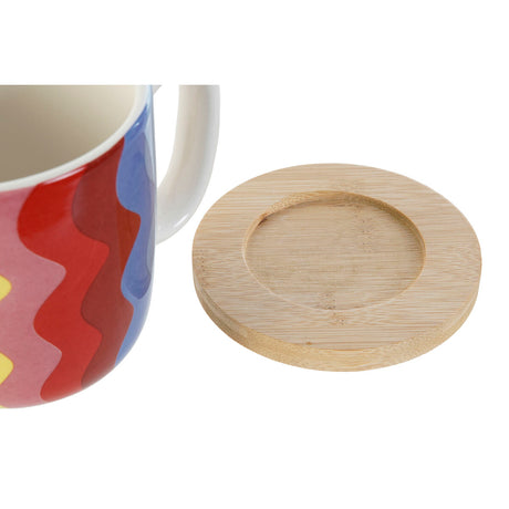 Conjunto de Chávenas de Café DKD Home Decor Multicolor Coral Bambu Dolomite 180 ml - EcoNest