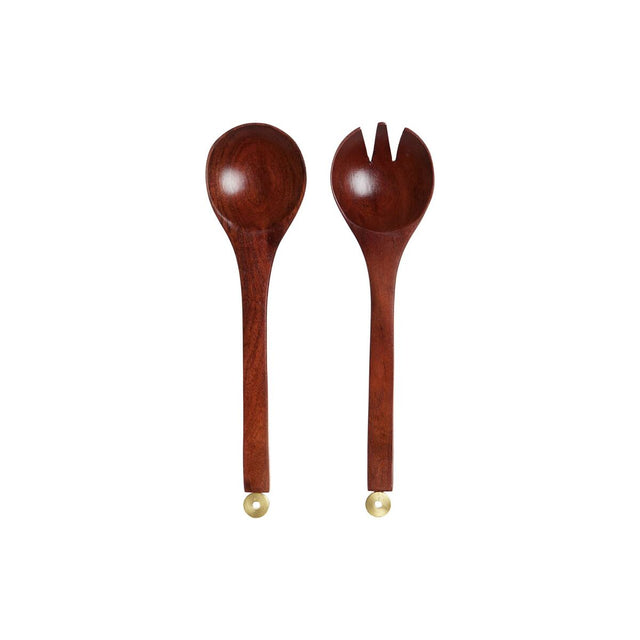 Utensílios de cozinha Home ESPRIT Alumínio Acácia 32 x 8 x 2 cm - EcoNest