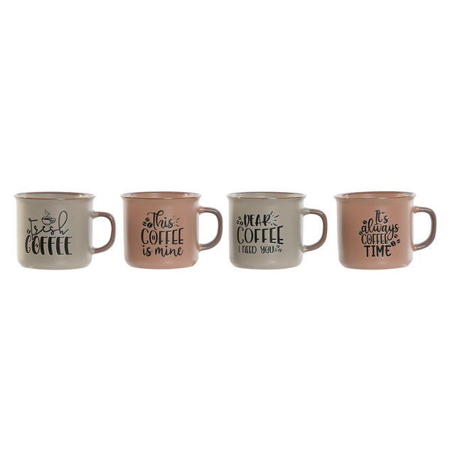 Conjunto de 4 Canecas Home ESPRIT Azul Cor de Rosa Grés - EcoNest