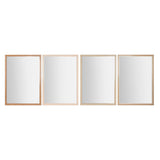 Espejo de pared Home ESPRIT Blanco Marrón Beige Gris Cristal Poliestireno 66 x 2 x 92 cm (4 Unidades)