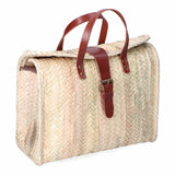 Mala EDM Milan Folha de palma Fivela Pele 32 x 26 cm - EcoNest