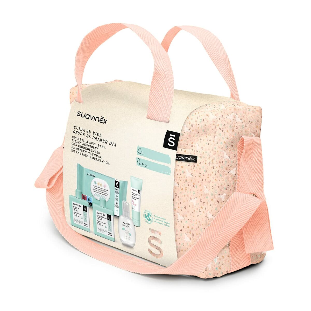 Conjunto de Presente para Bebé Suavinex Bolsa Coral (6 Peças) - EcoNest