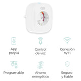 Tomada Inteligente KSIX Smart Energy Slim WIFI 250V Branco - EcoNest