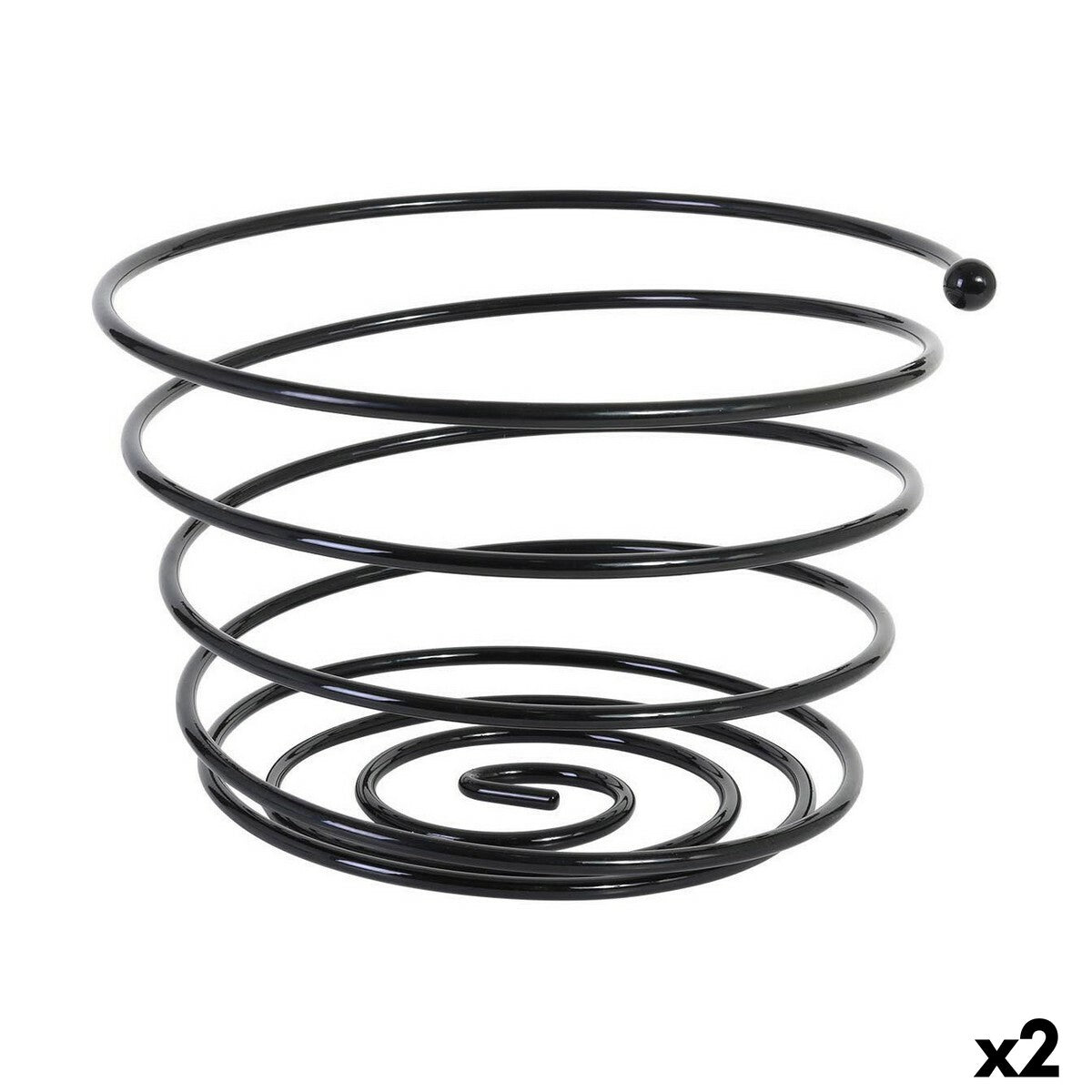 Fruteira Viejo Valle Preto Espiral Ø 26 x 17 cm (2 Unidades) - EcoNest
