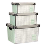 Conjunto de Caixas de Organização Empilháveis Home 3 Peças Plástico - EcoNest