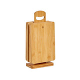 Conjunto Tábua de corte Com suporte Castanho Bambu (6 Peças) (21 x 14 x 0,8 cm) - EcoNest